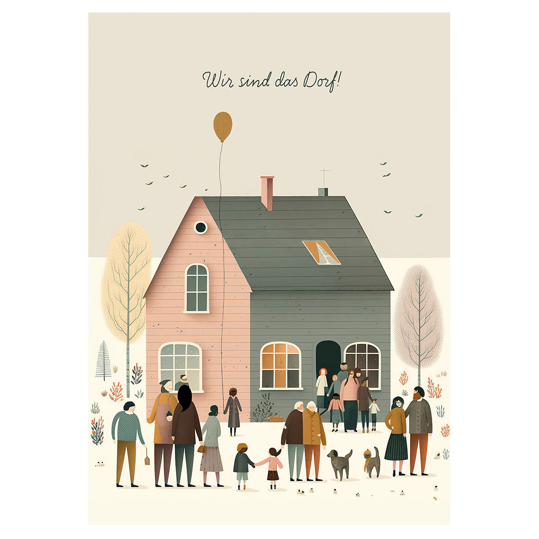 Postkarten-Set: "Wir sind das Dorf!" (3 Karten)